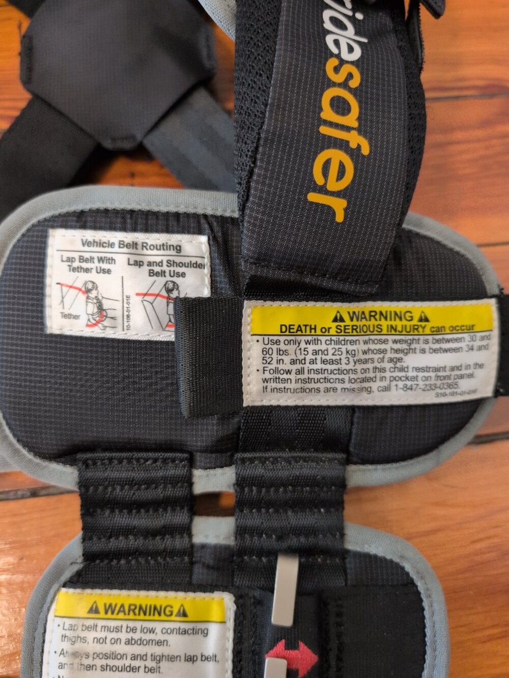 RideSafer Vest | Travel Car Seat (Generation 5) Small Black - Picture 4 of 4
